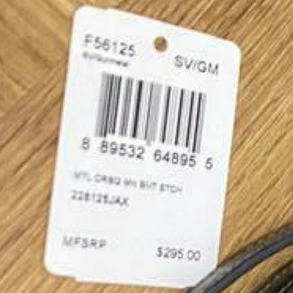 Coach Mini Bennett Metallic Cross Grain Leather Zip Shoulder Bag Satchel $295 - Picture 9 of 9